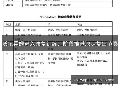 沃尔霍姆进入康复训练，阶段推进决定复出节奏